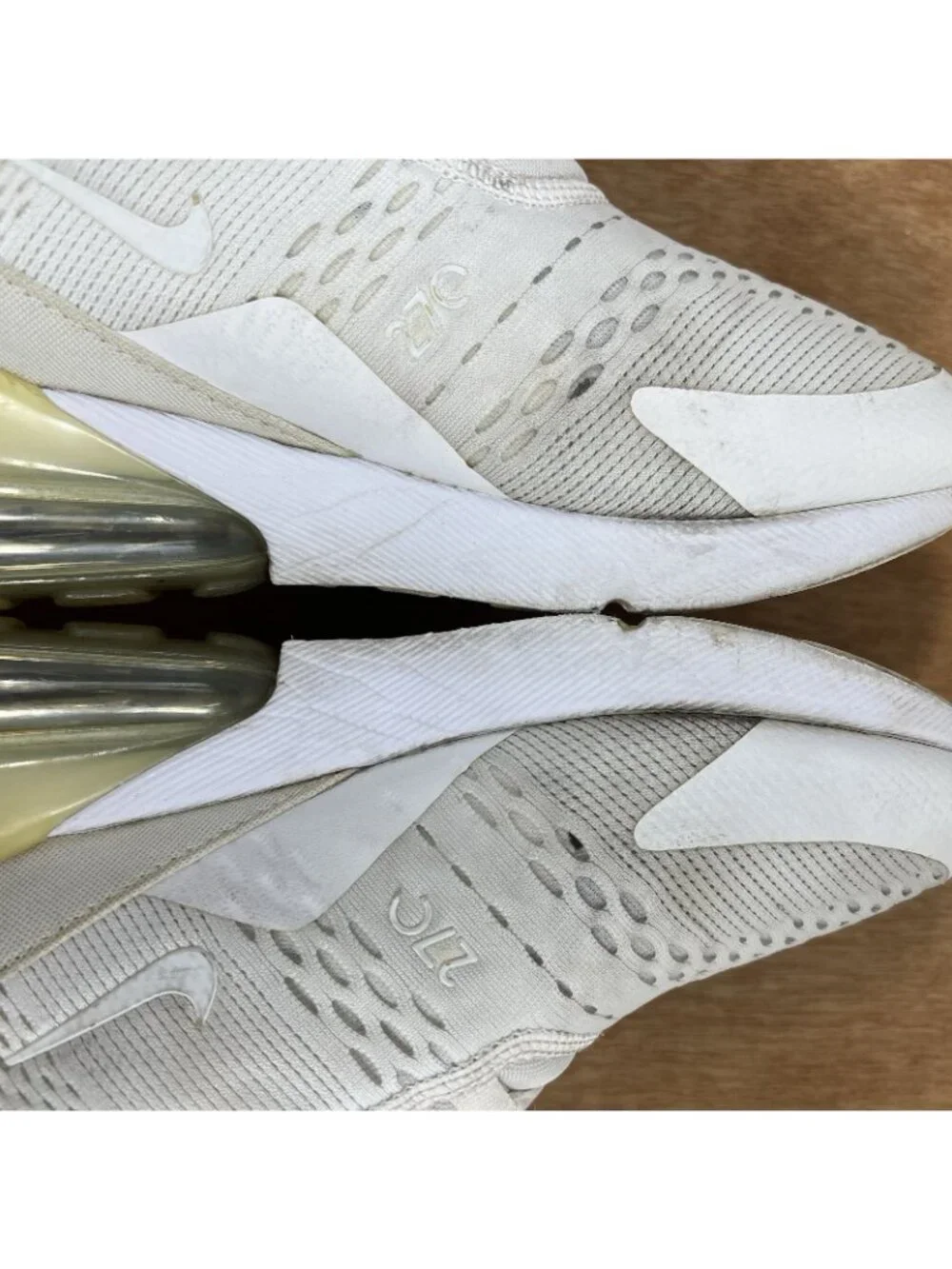 Nike Air Max 270 Women Size 8 Shoes 'Triple White' 943345-103